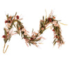 Vickerman FQ222360 5' Brown And Cream Artificial Carnation And Chinese Lantern Garland