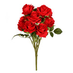 Vickerman FR190379 17.5" Artificial Red Rose Bush.