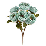 Vickerman FR190602 17.5" Artificial Powder Blue Rose Bush.