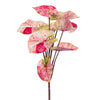 Vickerman FR230403 12.5" Artificial Red Variegated Leaves Spray. Includes Three Pieces Per Bag.