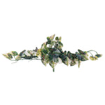 Vickerman FR231204 15" Artificial Green Hanging Variegated Leaves Vine. Includes Two Pieces Per Bag.