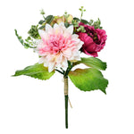 Vickerman FT191014 14"  Artificial Mixed Fall Peony Hydrangea Bush.