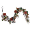 Vickerman FT220972 6' Coral Artificial Peony Dahlia Garland