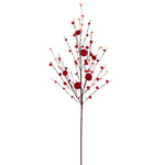 Vickerman FT2210335 32" Red Artificial Pumpkin Berry Spray 3 Per Bag.