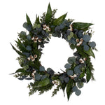Vickerman FT224326 26" Green Artificial Eucalyptus Berry Wreath.