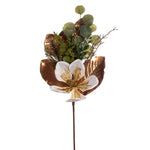 Vickerman FT224529 29" White Artificial Magnolia Spray.