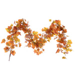 Vickerman FT226352 5' Fall Orange Artificial Leaf Garland