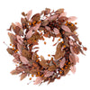 Vickerman FT226722 22" Green Brown Artificial Leaf Wreath.