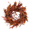 Vickerman FT227322 22" Cream Red Artificial Leaf Wreath.