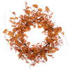 Vickerman FT227722 22" Orange Artificial Leaf Wreath.