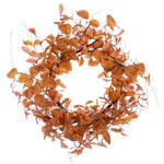 Vickerman FT227722 22" Orange Artificial Leaf Wreath.