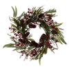 Vickerman FT227922 22" Green Artificial Leaf Wreath.