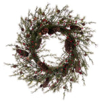 Vickerman FT228122 22" Green Artificial Leaf Wreath.
