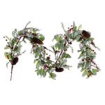 Vickerman FT228360 5' Green Artificial Leaf Garland