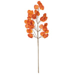 Vickerman FT228940 32" Rust Orange Artificial Silver Dollar Eucalyptus Leaf Spray 3 Per Bag.