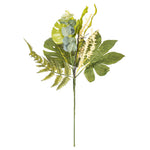 Vickerman FT230610 26" Artificial Green Mixed Jungle Foliage Spray. Combination Of Leaves.