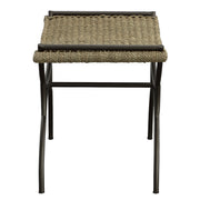 Uttermost 23770 Playa Seagrass Small Bench Brown with Curved Metal Base