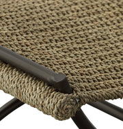 Uttermost 23770 Playa Seagrass Small Bench Brown with Curved Metal Base