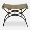 Uttermost 23770 Playa Seagrass Small Bench Brown with Curved Metal Base