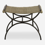 Uttermost 23770 Playa Seagrass Small Bench Brown with Curved Metal Base