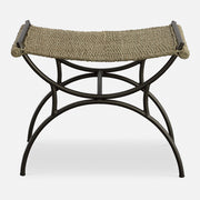 Uttermost 23770 Playa Seagrass Small Bench Brown with Curved Metal Base