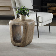 Rustic Bleached Wash Stool for Cozy Interiors