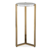 Uttermost 24254 Pietra Carrara Marble and Antique Brass Drink Table