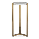 Uttermost 24254 Pietra Carrara Marble and Antique Brass Drink Table