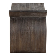 Walnut Wood Accent Stool – 17