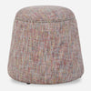Uttermost 23834 Gumdrop Confetti Chenille Pink Ottoman with Brushed Nickel Nail Head Accents