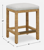 Uttermost 23837 Muriel Rattan, Counter Stool