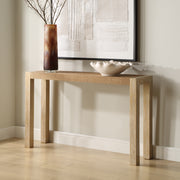 Textured Grasscloth Sofa Table – Indoor Use Only