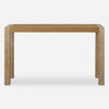 Woodtone Console Table with Subtle Gold Accents