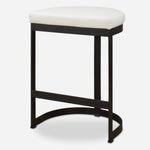 Uttermost Sturdy Matte Black Iron Base Counter Stool – Ivanna Collection
