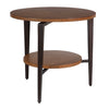 Uttermost 24595 Loddon Oak Side Table with Dark Bronze Metal Legs