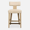 Eco-Friendly Upholstered Oak Counter Stool by Uttermost Elysian Collection