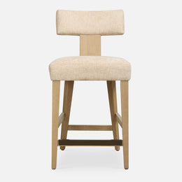 Eco-Friendly Upholstered Oak Counter Stool by Uttermost Elysian Collection