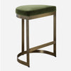 Stylish Indoor Kitchen Stool with Plush Velvet Seat