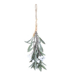 Vickerman FXT220110 10.5" Green Artificial Mistletoe With White Berries 4 Per Bag.