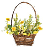 Vickerman FY195010 10" X 14" Artificial Yellow Sunflower Basket