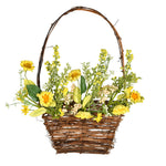 Vickerman FY195010 10" X 14" Artificial Yellow Sunflower Basket