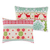Winter Cabin Pillow Sham – Fair Isle Snow Pattern, Standard Size