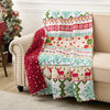 Fair Isle Snowflake Throw – 50x60 Winter Blanket by Greenland Home