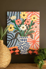 Floral Canvas Wall Art With Soft Pink Blooms And Painterly Texture 35.5" H by Kalalou
