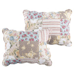 Greenland Home Fashions French Country Quilted Pillow Sham with Vintage Floral