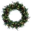 Vickerman G118737LED 36" Cibola Mixed Berry Artificial Christmas Wreath Warm White LED Lights