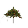 Vickerman G121346LED 16" Mixed Berry And Cone Artificial Christmas Urn Filler With 100 Warm White LED Lights