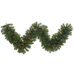 Vickerman G125518 9' Grand Teton Artificial Christmas Garland Clear Dura-Lit Incandescent Mini Lights