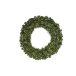 Vickerman G125626LED 24" Grand Teton Artificial Christmas Wreath  Multi-Colored Single Mold Wide Angle LED Lights