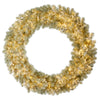 Vickerman G182331LED 30" Champagne Artificial Christmas Wreath Warm White LED 3Mm 8 Function Lights